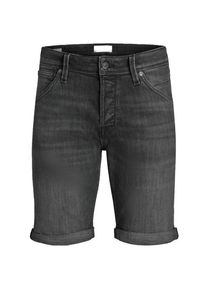 Jack & Jones Nadměrn&aacute; velikost: Jack & Jones, Denimov&eacute; bermudy s pod&iacute;lem streče Čern&aacute;