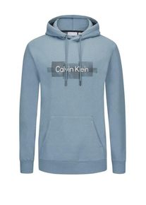 Nadměrná velikost: Calvin Klein, Mikina s kapucí, z bavlny, s potiskem loga Modrá