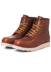 Jack & Jones Nadměrná velikost: Jack & Jones, Kožené kozačky Hnědá
