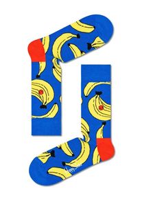Nadměrná velikost: Happy Socks, Ponožky s motivem banánů Modrá