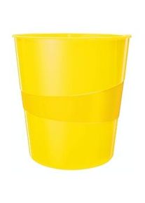 Papelera Leitz WOW. Capacidad 15 litros, amarillo . Pack de 6
