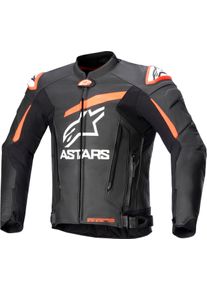 Alpinestars GP Plus V4, casaco de couro , cor: Preto/Vermelho N&eacute;on/Branco , tamanho: 52