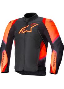 Alpinestars T-SP 1 V2, textile jacket waterproof , color: Black/Neon-Red , size: XL