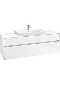 Villeroy & Boch Villeroy & Boch Collaro Waschtischunterschrank C02800DH 160x54,8x50cm, Waschtisch mittig, Glossy White