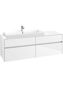 Villeroy & Boch Villeroy & Boch Collaro Waschtischunterschrank C02900DH 160x54,8x50cm, Waschtisch links, Glossy White