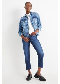 C&A Straight jeans-high waist, Bleu, Taille: 46