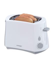 Cloer 331 Kunststoff-Toaster, 825W, stufenlos wählbarer Bräunungsgrad, weiß