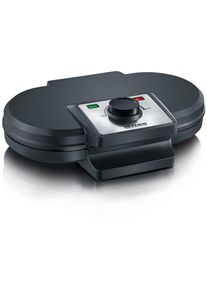 Severin WA 2106 Duo-Waffeleisen, 1200 W, Antihaftbeschichtung, schwarz