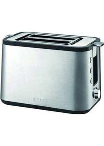 Krups Control Line KH 442D Toaster, 700 W, Aufknusperfunktion, edelstahl/schwarz