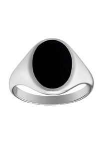 IDENTIM Anello da uomo Anello con sigillo Onice Argento massiccio 925 placcato in rodio