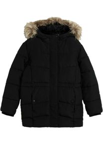 bonprix Parka zimowa dziewczęca z kapturem czarny 152/158
