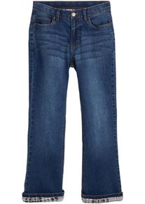 bonprix Dżinsy dziewczęce ocieplane, ze stretchem, Bootcut niebieski 158