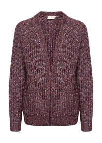 Kaffe Dames Gebreid vest 'Belura' blauw / lichtbruin / bordeaux / offwhite L