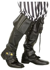 Smiffys Bottes de pirate noires de luxe