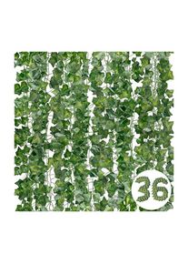 HOMMOO - 36 bandes couronnes de lierre artificiel vert jardins bureaux fêtes mariages