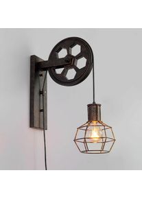 Retro Applique Murale Interieur Industrielle E27 Lampe Poulie Eclairage pour Restaurant Cafe