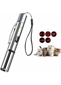 Jouet Interactif Chat,Jouet Interactif pour Chat avec Voyant LED,5 en 1 Motif Réglable pour Cat Outil D'entraînement Jouets Interactifs - usb