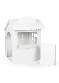 FOLDZILLA Kaufladen Kiosk weiß zum Bemalen und Bekleben