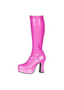 Pleaser Bottes à plateau roses avec fermeture éclair
