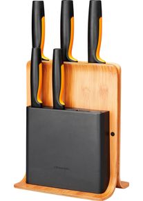 Bloc de 5 couteaux en bambou Fiskars