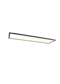 Qazqa Moderne plafondlamp zwart 120 cm incl. LED dim to warm - Liv