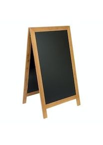 Securit Pizarra de acera tipo Sandwich – color teca – con marco lacado