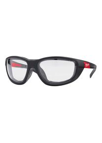 Milwaukee Premium Schutzbrille klar, mit abnehmbarer Schaumstoffauflage