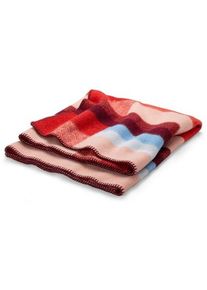 Røros Tweed Kleine Decke Bauhausstil Rot