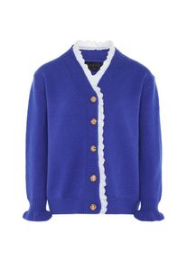 NAEMI Dames Gebreid vest blauw / wit XS-S
