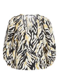 Vila Dames Blouse 'CLUDIA' geel / grijs / zwart / wit L