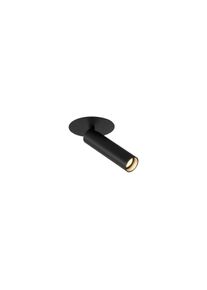 SLV KARPO 30 Wand- und Deckeneinbauleuchte, LED, einflammig, 3000K, schwarz, Rosette flach (152380)