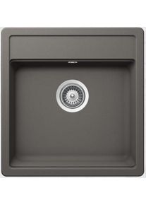 Schock Mono N-100S-U Granitspüle mit Ablauffernbedienung, Cristadur, Einzelbecken, mit Zubehör, silverstone (MONN100SUSIL)