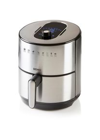 Domo DO530FR Heißluft-Fritteuse, 80% weniger Fett, 4L, 1,2kg, Timer, 8 Programme, LCD Display, Edelstahl