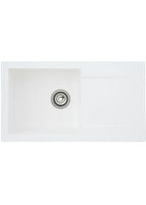respekta Denver Mineralite Einbauspüle mit 1 Becken, 78 x 44 cm, weiß