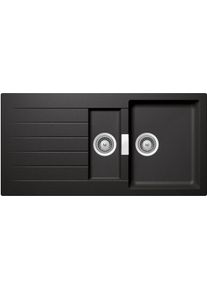 Schock Signus D-150-FB Granitspüle mit Ablauffernbedienung, Cristadur, reversibel, stone (SIGD150FBSTO)