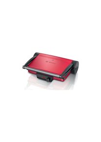 Bosch TCG4104 Tischgrill, 2000W, Grillfläche: 328 x 238mm mm, Ober-Unterhitze, rot