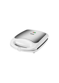 Unold Elektro Unold 48480 Quadro Sandwich-Toaster, 1100W, Kontrollleuchte, Kabelaufbewahrung, weiß/Edelstahl