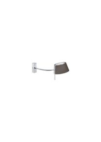 Brumberg Wandanbauleuchte, mit Stoffschirm, 170 x 160 x 460 mm nickel matt / Schirm braun (58132150)