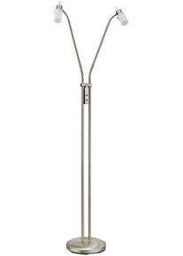 Leuchten Direkt LeuchtenDirekt LED Stehleuchte, 2-flammig, 2xGU10, 4W, Glas/Stahl (11937-55)