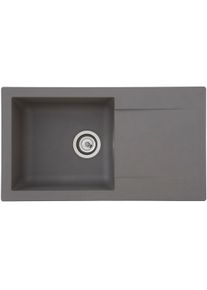 respekta Denver Mineralite Einbauspüle mit 1 Becken, 78 x 44 cm, betongrau