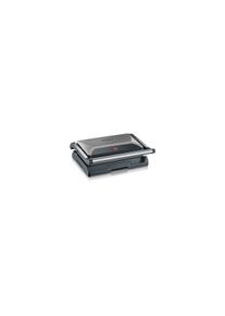 Severin KG 2394 Kompakt-Multigrill, 800W, antihaftbeschichtet, Slim-Design, grau-metallic/schwarz