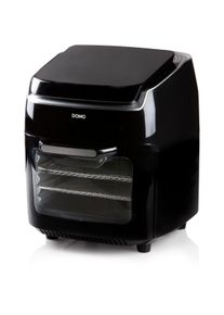 Domo DO534FR Deli-Fryer, Backofen, Drehfunktion und Nahrungstrockner, 10L, 8 Programme, Innenraumbeleuchtung, Timer, schwarz