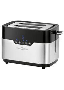 ProfiCook PC-TA 1170 Toaster, 770-920 W, breite Toastschlitze, Sensor Touch, schwarz/edelstahl