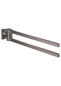 Grohe Allure Doppel-Handtuchhalter, schwenkbar, Länge 460 mm, schwenkbar 90°, hard graphite (40342A01)