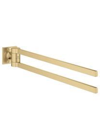 Grohe Allure Doppel-Handtuchhalter, schwenkbar, Länge 460 mm, schwenkbar 90°, cool sunrise gebürstet (40342GN1)