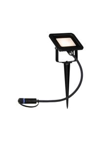 Paulmann Licht Paulmann Plug & Shine LED Gartenstrahler Fluter Einzelspot IP65 3000K 6,8W, schwarz (94574)
