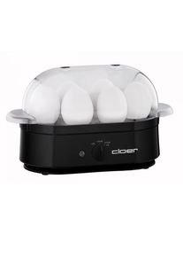 Cloer 6080 Eierkocher, 350 W, 6 Eier, Kontrolllampe, Überhitzungsschutz, schwarz