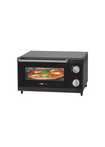 Clatronic MPO 3520 Multi Pizza-Ofen, 1000 W, 12 Liter Backraum, Ober- und Unterhitze, schwarz (261708)