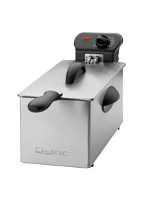 Clatronic FR 3586 Fritteuse, 3 L, 2000 W, stufenlos, Kabelfach, Kontrollleuchte, edelstahl/schwarz (263684)