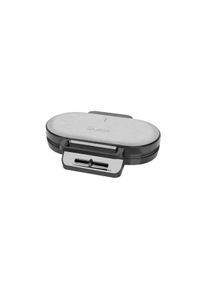 Clatronic WA 3745 Waffelautomat, 1200W, 2 Backflächen, antihaftbeschichtet, stufenlos einstellbarer Bräunungsgrad, edelstahl/schwarz (263934)